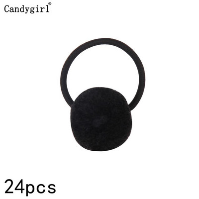 24 buc Minge de blană Elastic Girl Suporturi pentru coadă de cal pentru femeie Inel de păr cu minge de pluș Coarda de păr elastică Accesorii pentru cravată Bandă de păr din cauciuc
