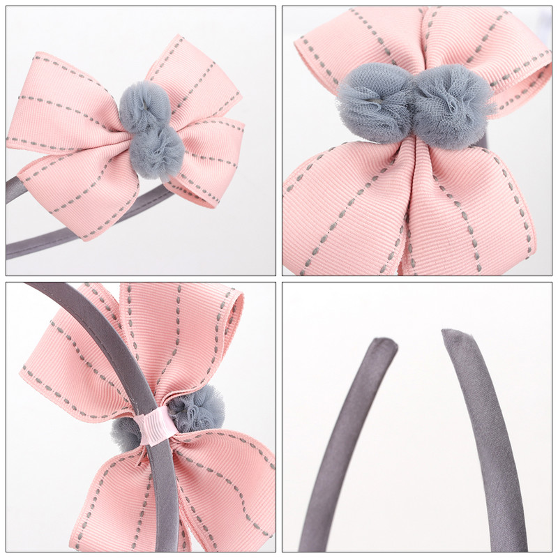 Jednobojna vrpca Traka za kosu Dvoslojna mašna Slatka traka za kosu Ručno izrađena butik obruč za kosu Dječji rođendanski poklon Dječji dodaci za kosu