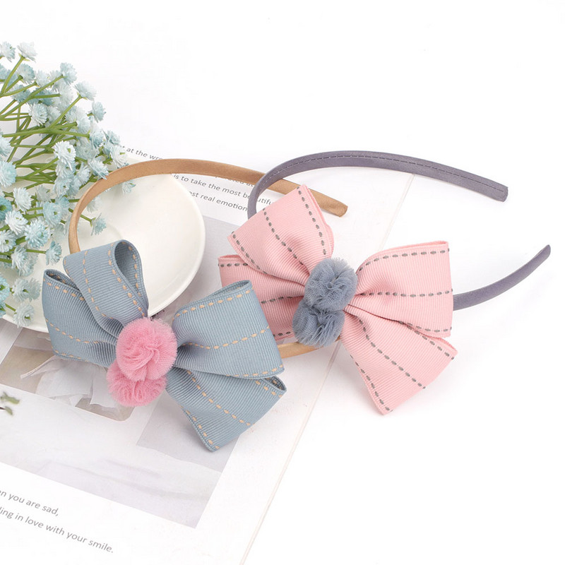 Jednobojna vrpca Traka za kosu Dvoslojna mašna Slatka traka za kosu Ručno izrađena butik obruč za kosu Dječji rođendanski poklon Dječji dodaci za kosu