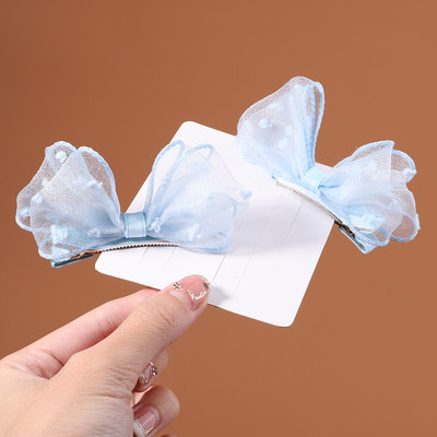 Šifonske mašne s printom od 2 komada Ukosnice za bebe, djecu, slatke kopče za kosu, proljeće, slatke ukosnice, traka za glavu, modni dodaci za kosu