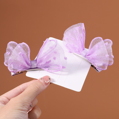 Šifonske mašne s printom od 2 komada Ukosnice za bebe, djecu, slatke kopče za kosu, proljeće, slatke ukosnice, traka za glavu, modni dodaci za kosu