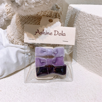 3 bucăți de toamnă și iarnă, ace de păr pentru copii, la modă nouă, coreeană, dulce fetiță, fundă de catifea, accesorii de păr