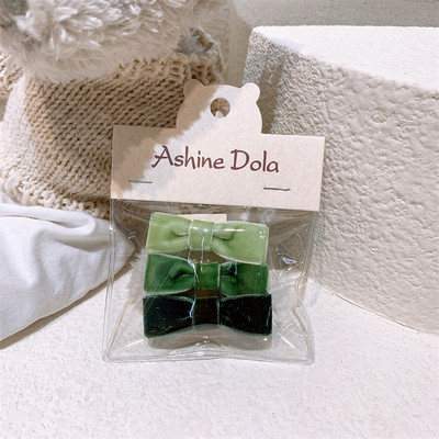 3 bucăți de toamnă și iarnă, ace de păr pentru copii, la modă nouă, coreeană, dulce fetiță, fundă de catifea, accesorii de păr