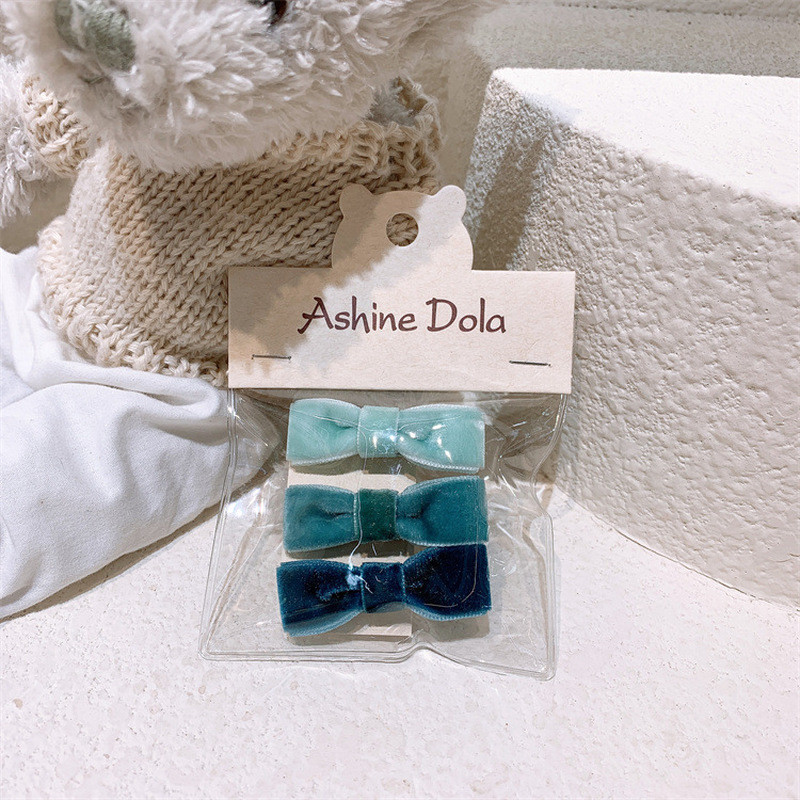 3 bucăți de toamnă și iarnă, ace de păr pentru copii, la modă nouă, coreeană, dulce fetiță, fundă de catifea, accesorii de păr