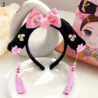 Gege Hairband Fabric Headband Κινέζικο στυλ ντύσιμο πάρτι Stage Παιδική Πριγκίπισσα Αξεσουάρ μαλλιών Δικαστικό δικτυωτό κρίκο για το κεφάλι