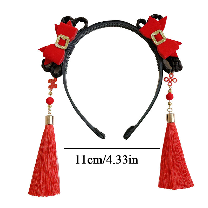 Gege Hairband Fabric Headband Κινέζικο στυλ ντύσιμο πάρτι Stage Παιδική Πριγκίπισσα Αξεσουάρ μαλλιών Δικαστικό δικτυωτό κρίκο για το κεφάλι