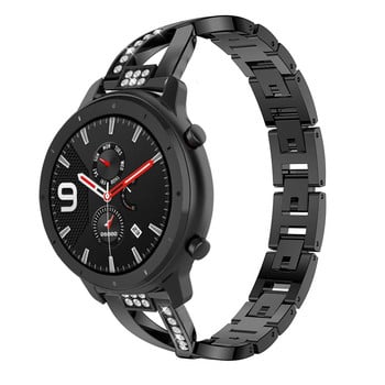 20 мм модна гривна за Huami Amazfit GTR 42 мм GTS 3 2 2S дамска каишка със страз за Samsung Galaxy Watch Active 2 42 мм