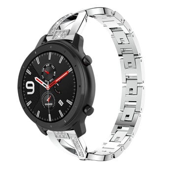 20 мм модна гривна за Huami Amazfit GTR 42 мм GTS 3 2 2S дамска каишка със страз за Samsung Galaxy Watch Active 2 42 мм