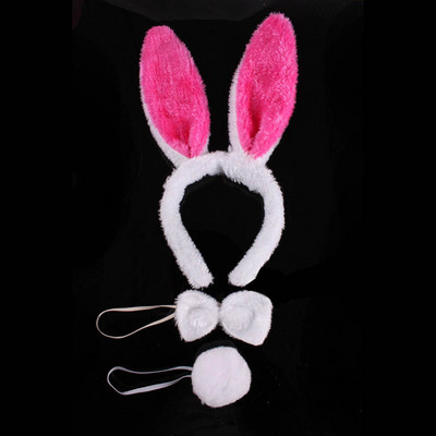 3 vnt. Mieli Velykiniai suaugusiųjų pliušiniai zuikio ausys plaukų juostelių rinkiniai Minkštos triušio ausų galvos juostos moteriškos suknelės, kostiumai, plaukų lankeliai, plaukų aksesuarai