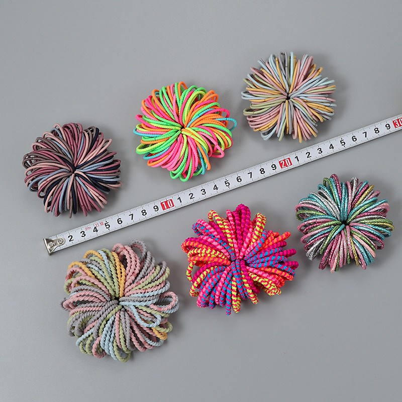 Novi 100 kom/lot Dodaci za kosu Djevojčica, elastična gumica gumene boje, Traka za kosu, beba, gumica, dodaci za kosu