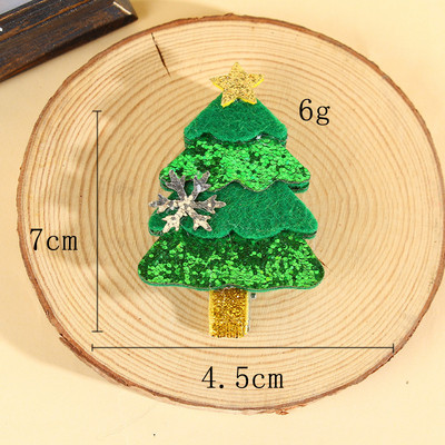 5vnt./rinkinys Animacinis kalėdinis plaukų segtukas vaikams Mielas pomponinis plaukų segtukas Kawaii Kalėdų eglutės lankelis plaukų rankenos Mergaičių plaukų aksesuarai