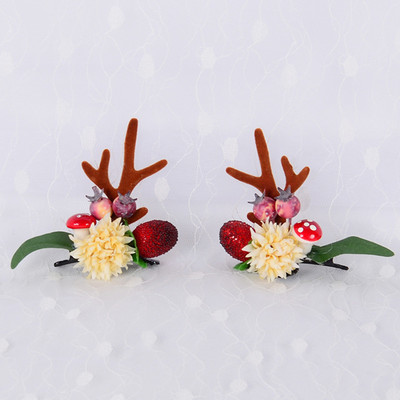 5vnt./rinkinys Animacinis kalėdinis plaukų segtukas vaikams Mielas pomponinis plaukų segtukas Kawaii Kalėdų eglutės lankelis plaukų rankenos Mergaičių plaukų aksesuarai