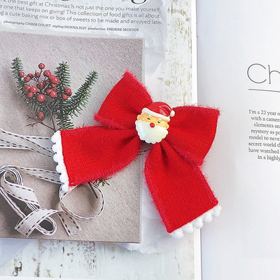 5vnt./rinkinys Animacinis kalėdinis plaukų segtukas vaikams Mielas pomponinis plaukų segtukas Kawaii Kalėdų eglutės lankelis plaukų rankenos Mergaičių plaukų aksesuarai