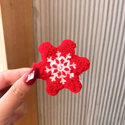 5vnt./rinkinys Animacinis kalėdinis plaukų segtukas vaikams Mielas pomponinis plaukų segtukas Kawaii Kalėdų eglutės lankelis plaukų rankenos Mergaičių plaukų aksesuarai