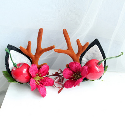 5vnt./rinkinys Animacinis kalėdinis plaukų segtukas vaikams Mielas pomponinis plaukų segtukas Kawaii Kalėdų eglutės lankelis plaukų rankenos Mergaičių plaukų aksesuarai