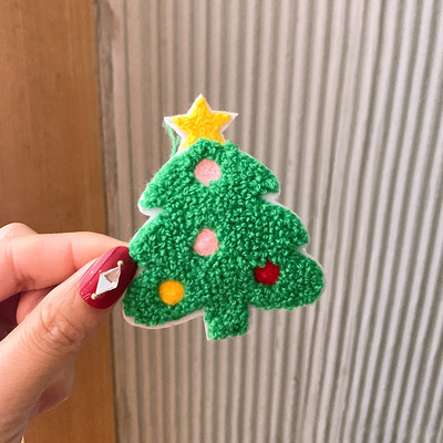 5vnt./rinkinys Animacinis kalėdinis plaukų segtukas vaikams Mielas pomponinis plaukų segtukas Kawaii Kalėdų eglutės lankelis plaukų rankenos Mergaičių plaukų aksesuarai