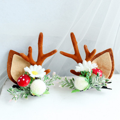 5vnt./rinkinys Animacinis kalėdinis plaukų segtukas vaikams Mielas pomponinis plaukų segtukas Kawaii Kalėdų eglutės lankelis plaukų rankenos Mergaičių plaukų aksesuarai