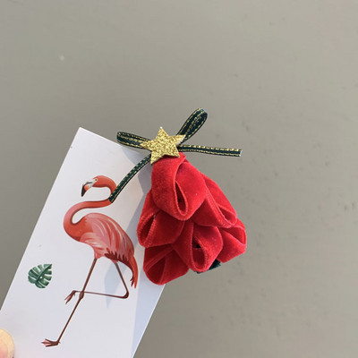 5vnt./rinkinys Animacinis kalėdinis plaukų segtukas vaikams Mielas pomponinis plaukų segtukas Kawaii Kalėdų eglutės lankelis plaukų rankenos Mergaičių plaukų aksesuarai