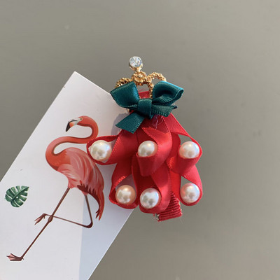 5vnt./rinkinys Animacinis kalėdinis plaukų segtukas vaikams Mielas pomponinis plaukų segtukas Kawaii Kalėdų eglutės lankelis plaukų rankenos Mergaičių plaukų aksesuarai