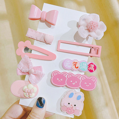 [Komplet od 10 dijelova] Dječja ukosnica, dječja djevojčica, slatka princeza, kopča za šiške, ljeto ne boli kosu, BB slomljena ukosnica