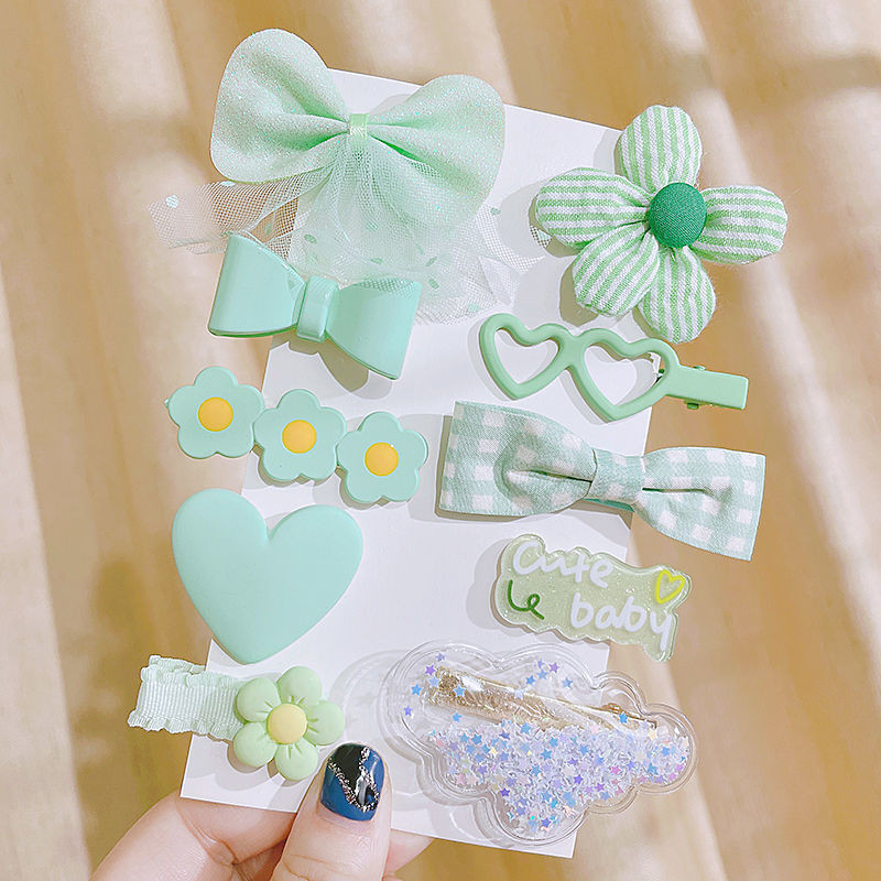 [Komplet od 10 dijelova] Dječja ukosnica, dječja djevojčica, slatka princeza, kopča za šiške, ljeto ne boli kosu, BB slomljena ukosnica