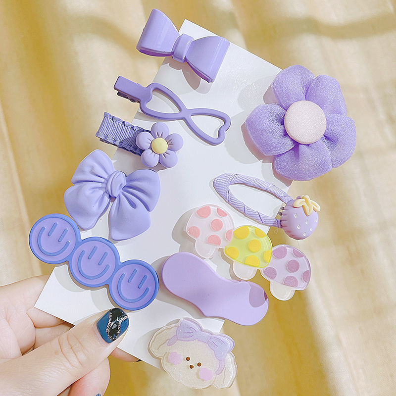 [Komplet od 10 dijelova] Dječja ukosnica, dječja djevojčica, slatka princeza, kopča za šiške, ljeto ne boli kosu, BB slomljena ukosnica