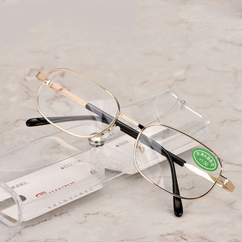 Ανδρικά γυναικεία γυαλιά ανάγνωσης Γυαλιά γυαλιού από κράμα φακών πλήρους σκελετού Πρεσβυωπικά γυαλιά με θήκη αντιχαρακτική μεγεθυντικό γυαλιά διόπτρας 1.5