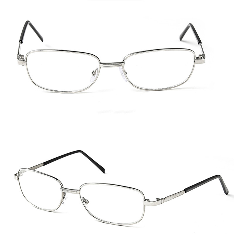 Okuliare na čítanie pre mužov a ženy, sklenené šošovky, zliatinové, s plným rámom, presbyopické okuliare s puzdrom, odolné voči poškriabaniu, zväčšovacie okuliare, dioptrické lupy 1,5