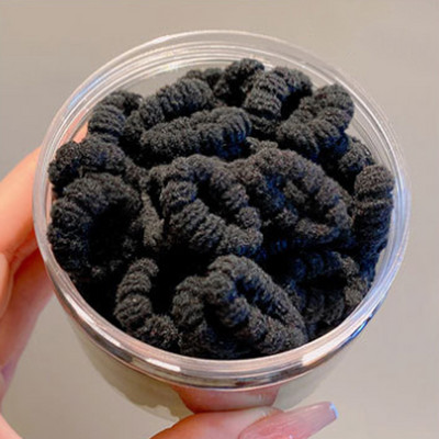 Cutie de 100 de bucăți, cu culori de bomboane, legături elastice de păr pentru fete nou-născute, benzi mici de păr din bumbac moale, suport pentru coadă de cal, accesorii de păr