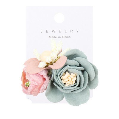 ncmama Νέα μόδα τεχνητά λουλούδια κλιπ μαλλιών για παιδικά κορίτσια Γαμήλια πάρτι Χειροποίητα αξεσουάρ μαλλιών