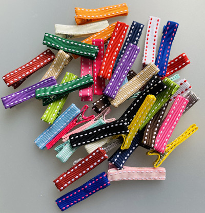 40/50 Gb 1,8 collu pilnībā izklāta DIY aligatora matu sprādzes matu sprādzes smalkiem matiem zīdaiņiem Meiteņu mazuļiem Maziem bērniem Bērniem pa pāriem