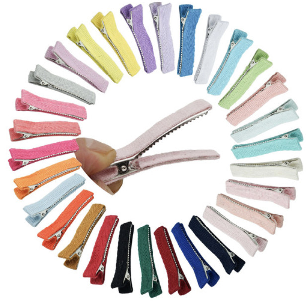 40/50 Gb 1,8 collu pilnībā izklāta DIY aligatora matu sprādzes matu sprādzes smalkiem matiem zīdaiņiem Meiteņu mazuļiem Maziem bērniem Bērniem pa pāriem