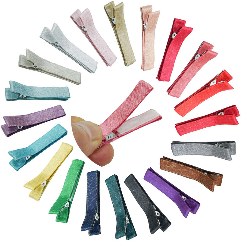 40/50 Gb 1,8 collu pilnībā izklāta DIY aligatora matu sprādzes matu sprādzes smalkiem matiem zīdaiņiem Meiteņu mazuļiem Maziem bērniem Bērniem pa pāriem