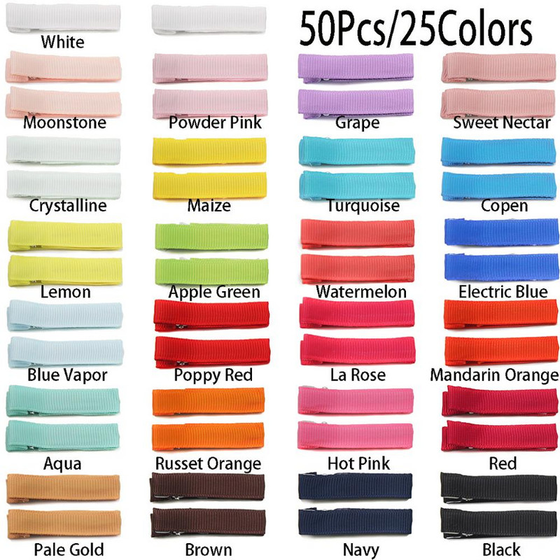 40/50 Gb 1,8 collu pilnībā izklāta DIY aligatora matu sprādzes matu sprādzes smalkiem matiem zīdaiņiem Meiteņu mazuļiem Maziem bērniem Bērniem pa pāriem