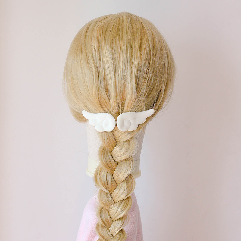 Аниме Angel Cosplay Head Wings Аксесоари за коса Комплекти за момичета Анимационни плюшени женски Щипки за коса отстрани Детски шноли Шапки Фиби за коса