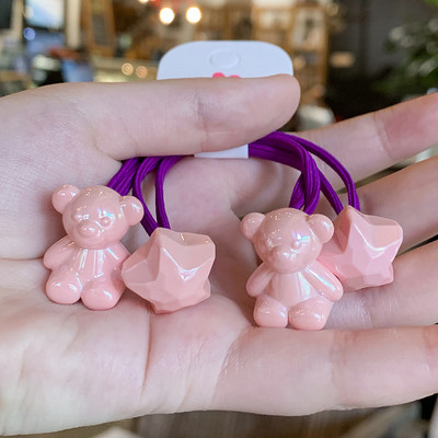 2gab Akrila lācis multeņu elastīgās matu lentes komplekti matu aksesuāri meitenēm roku darbs matu kaklasaites galvas gumijas lente