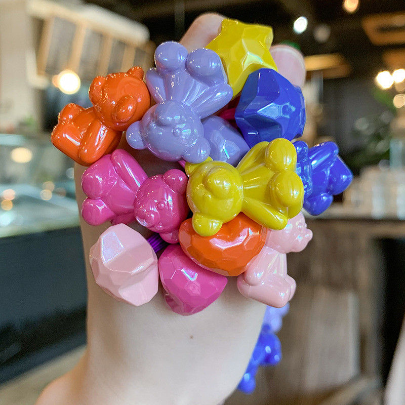 2gab Akrila lācis multeņu elastīgās matu lentes komplekti matu aksesuāri meitenēm roku darbs matu kaklasaites galvas gumijas lente