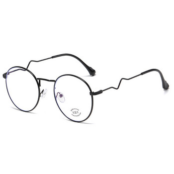 Очила за късогледство с кръгла рамка, метални, анти-синя светлина, големи очила, очила за късогледство, диоптри, очила от 0 до -6,0