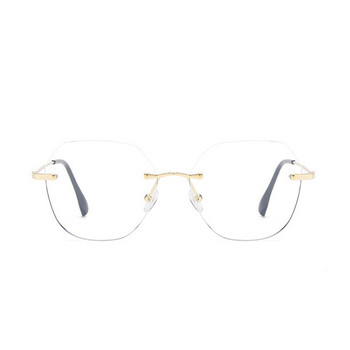 Ultralight Frameless Polygon Blue Light Blocking Glasses Myopia Finish Γυναικεία γυαλιά διόπτρας υπερμεγέθη 0 -0,5 -1,0 έως -4,0