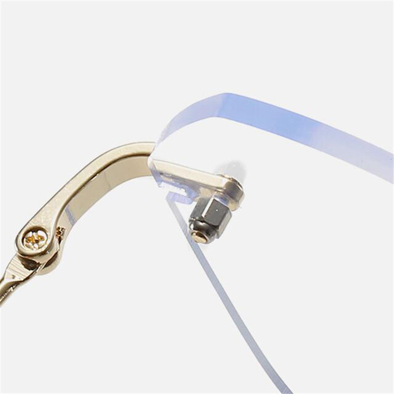 Ultralake poligonalne naočale bez okvira za blokiranje plave svjetlosti Završene ženske naočale s velikom dioptrijom 0 -0,5 -1,0 do -4,0