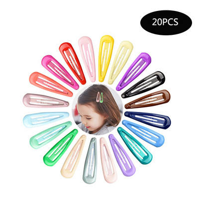 20 τμχ/παρτίδα Χαριτωμένα κουμπωτά μεταλλικά φουρκέτες για κοριτσάκια Κλιπ Barrettes Flower Fruit print Αξεσουάρ μαλλιών για παιδικά κομμωτήρια ACC110