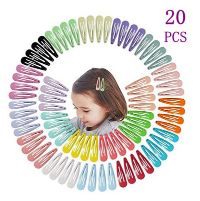 20 τμχ/παρτίδα Χαριτωμένα κουμπωτά μεταλλικά φουρκέτες για κοριτσάκια Κλιπ Barrettes Flower Fruit print Αξεσουάρ μαλλιών για παιδικά κομμωτήρια ACC110