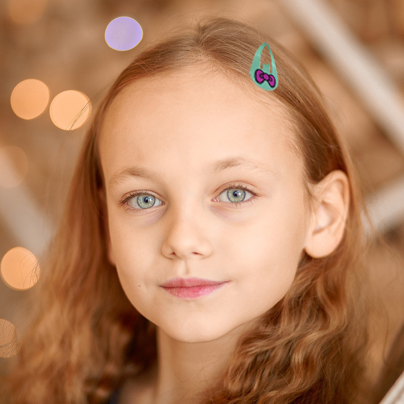 20 τμχ/παρτίδα Χαριτωμένα κουμπωτά μεταλλικά φουρκέτες για κοριτσάκια Κλιπ Barrettes Flower Fruit print Αξεσουάρ μαλλιών για παιδικά κομμωτήρια ACC110