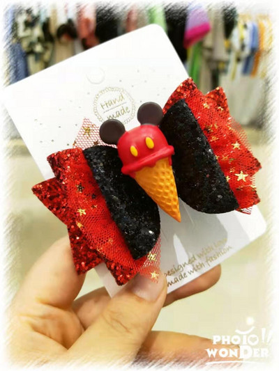 Sladoledne mašne Thumbelina Drška za kosu Svjetlucave mašne za kosu s kopčom Mašna za plesnu zabavu Kosa za kosu Ukosnice za djevojke Dodaci za kosu