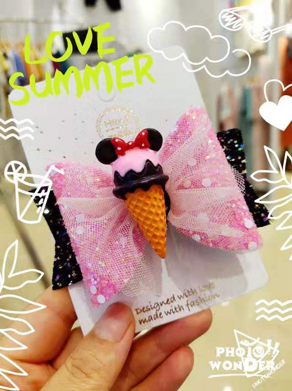 Sladoledne mašne Thumbelina Drška za kosu Svjetlucave mašne za kosu s kopčom Mašna za plesnu zabavu Kosa za kosu Ukosnice za djevojke Dodaci za kosu