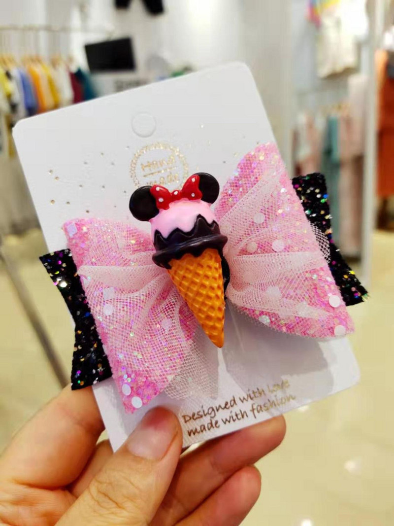 Sladoledne mašne Thumbelina Drška za kosu Svjetlucave mašne za kosu s kopčom Mašna za plesnu zabavu Kosa za kosu Ukosnice za djevojke Dodaci za kosu