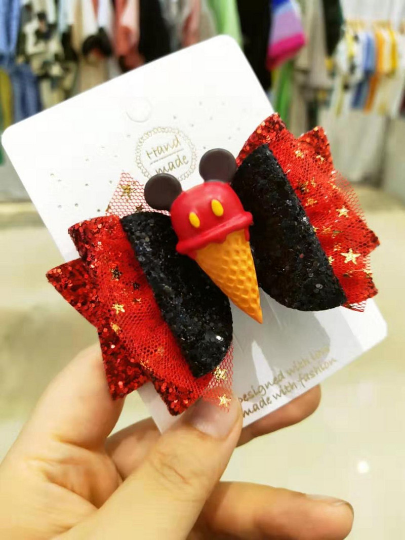 Sladoledne mašne Thumbelina Drška za kosu Svjetlucave mašne za kosu s kopčom Mašna za plesnu zabavu Kosa za kosu Ukosnice za djevojke Dodaci za kosu