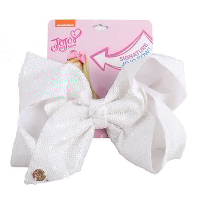 CN 8" velika JoJo mašna sa šljokicama sa kopčom za kosu za djevojčice, djecu Ručno izrađena blistava duginim čvorom mašna za kosu, hvataljke za kosu Dodaci za kosu