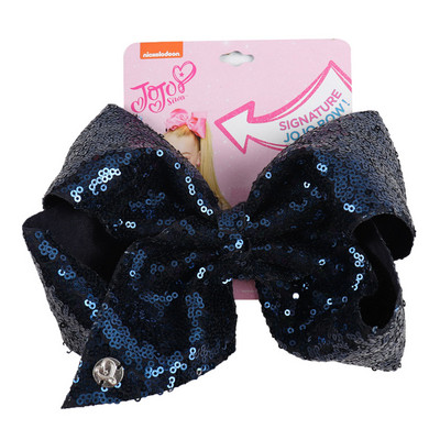 CN 8" velika JoJo mašna sa šljokicama sa kopčom za kosu za djevojčice, djecu Ručno izrađena blistava duginim čvorom mašna za kosu, hvataljke za kosu Dodaci za kosu