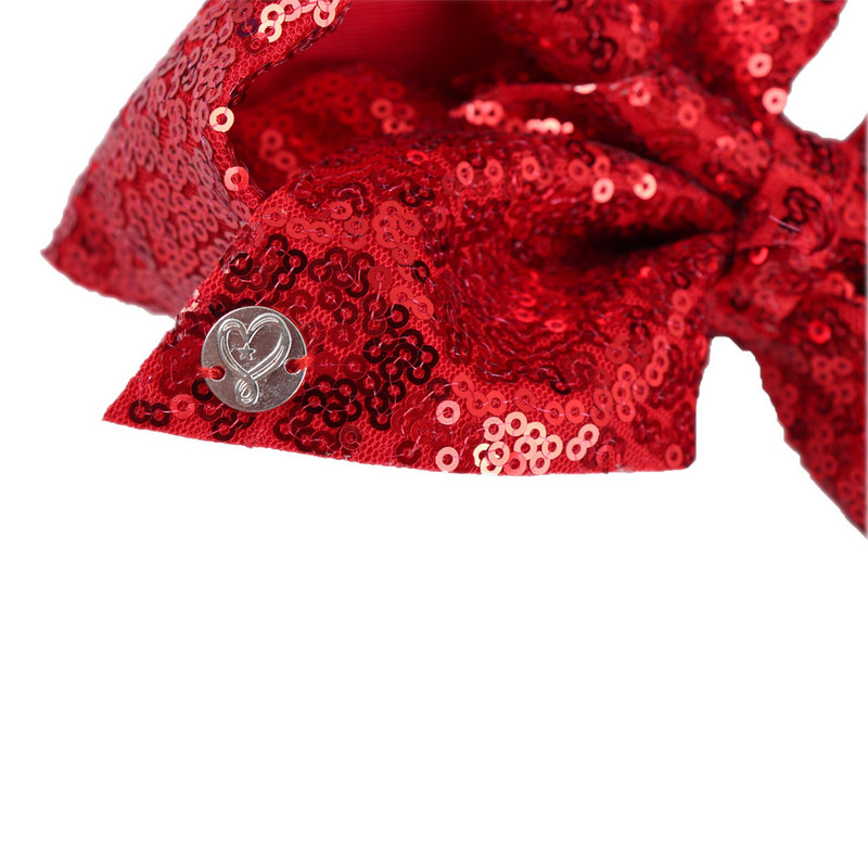 CN 8" velika JoJo mašna sa šljokicama sa kopčom za kosu za djevojčice, djecu Ručno izrađena blistava duginim čvorom mašna za kosu, hvataljke za kosu Dodaci za kosu